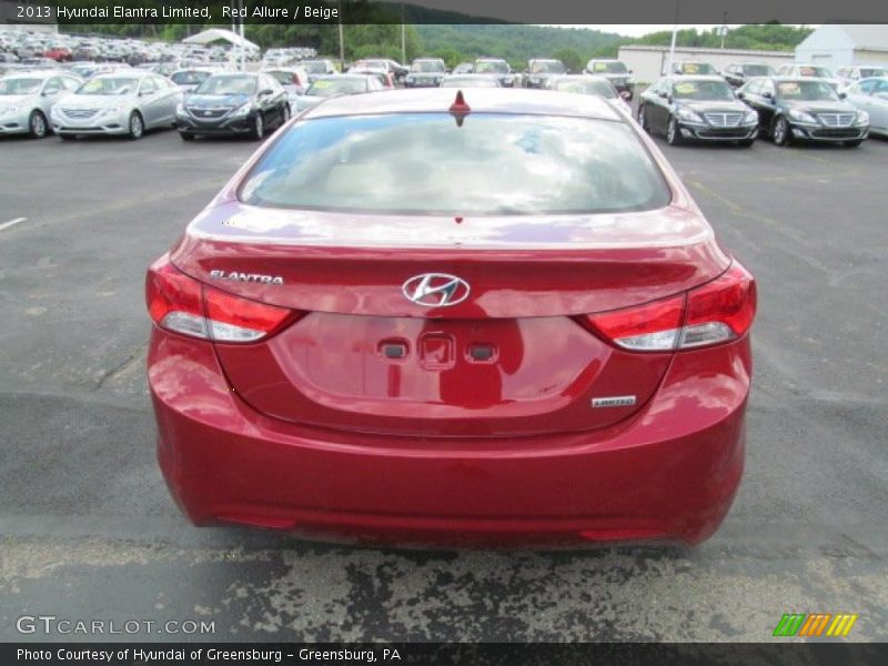 Red Allure / Beige 2013 Hyundai Elantra Limited