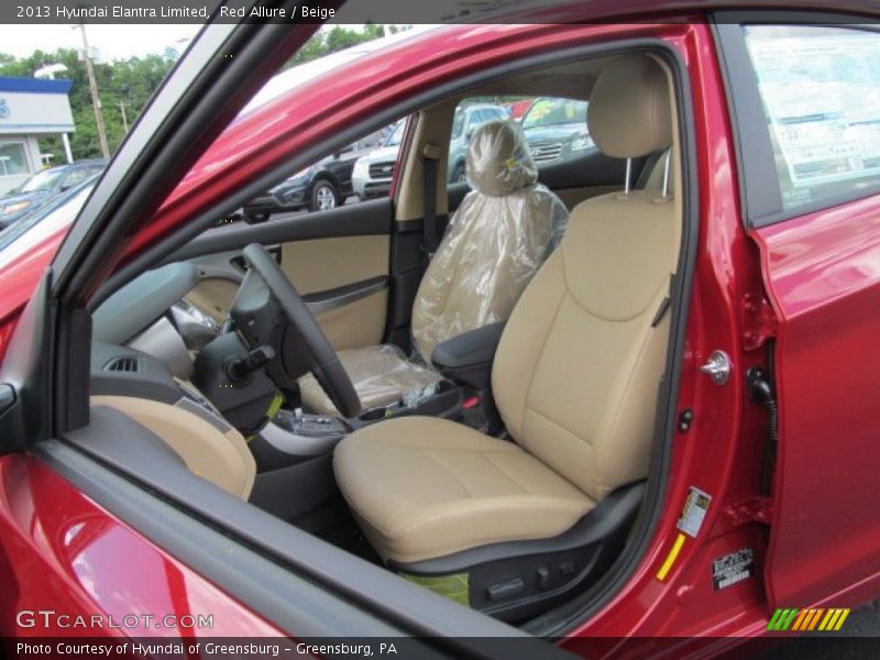 Red Allure / Beige 2013 Hyundai Elantra Limited