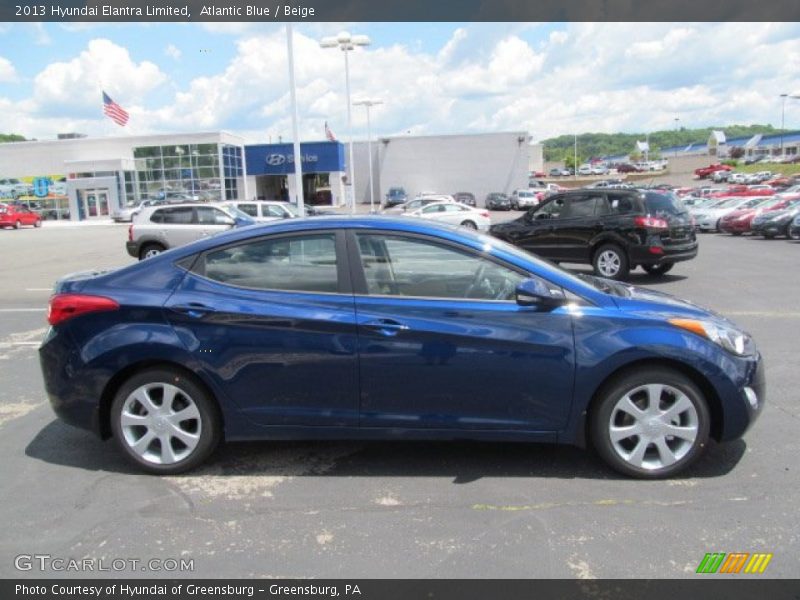 Atlantic Blue / Beige 2013 Hyundai Elantra Limited