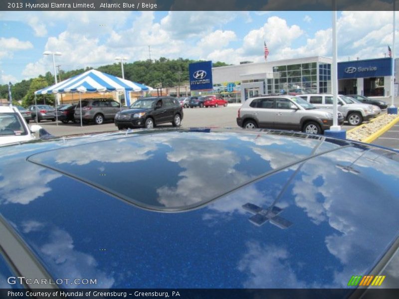 Atlantic Blue / Beige 2013 Hyundai Elantra Limited