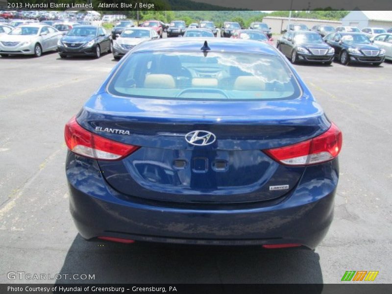 Atlantic Blue / Beige 2013 Hyundai Elantra Limited