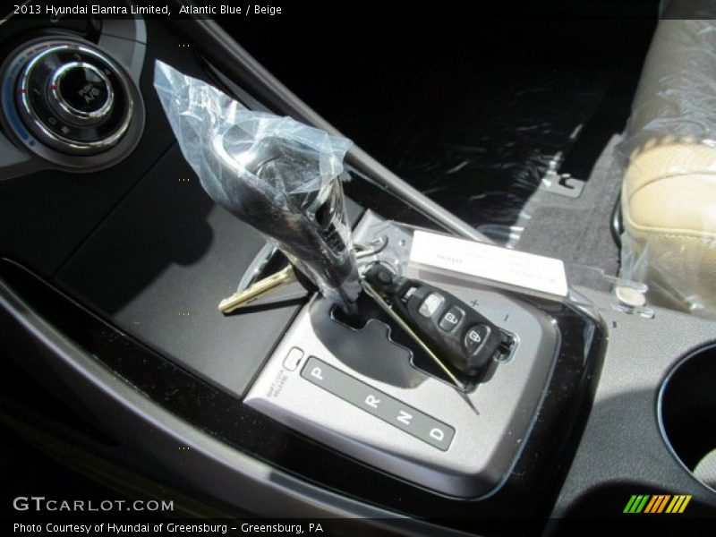 Atlantic Blue / Beige 2013 Hyundai Elantra Limited