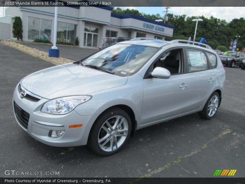 Shimmering Silver / Black 2012 Hyundai Elantra SE Touring