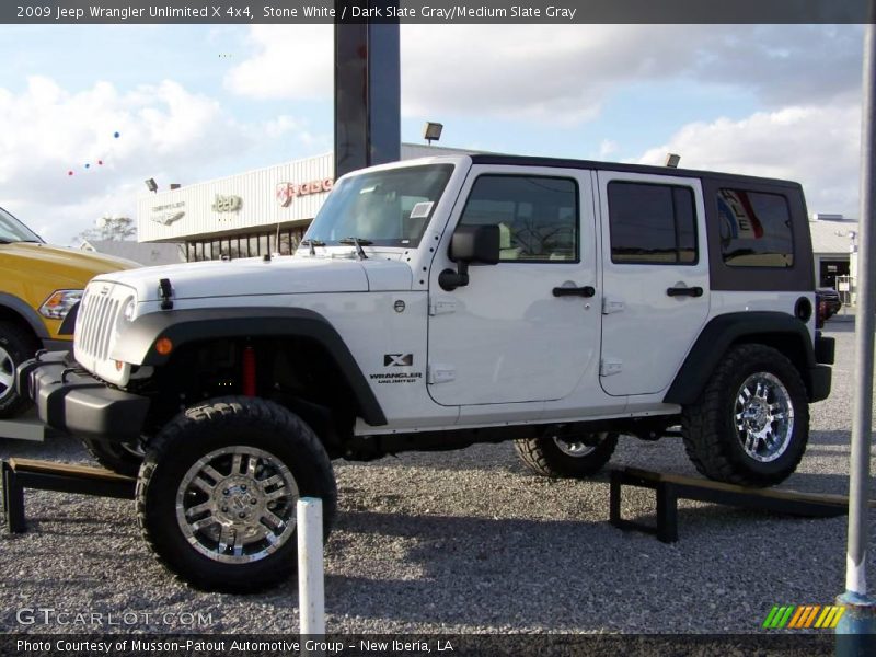 Stone White / Dark Slate Gray/Medium Slate Gray 2009 Jeep Wrangler Unlimited X 4x4