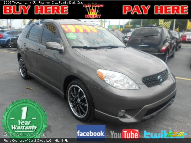 Phantom Gray Pearl / Dark Gray 2006 Toyota Matrix XR