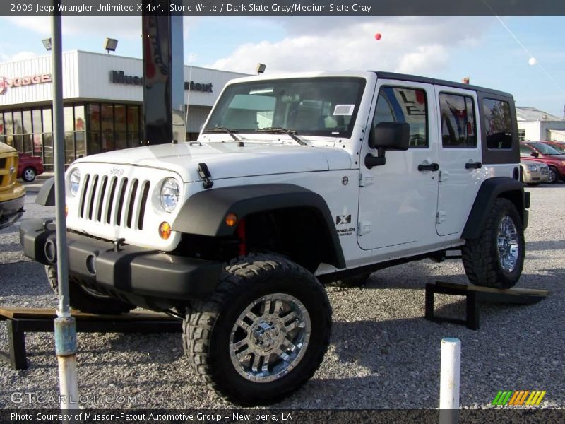 Stone White / Dark Slate Gray/Medium Slate Gray 2009 Jeep Wrangler Unlimited X 4x4