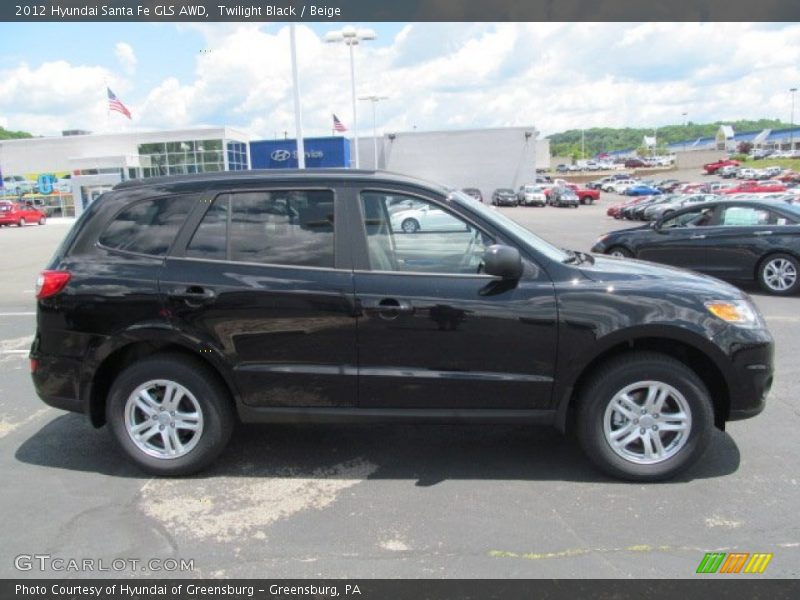 Twilight Black / Beige 2012 Hyundai Santa Fe GLS AWD