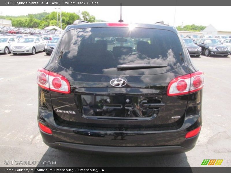 Twilight Black / Beige 2012 Hyundai Santa Fe GLS AWD