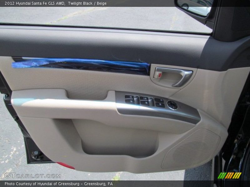 Twilight Black / Beige 2012 Hyundai Santa Fe GLS AWD