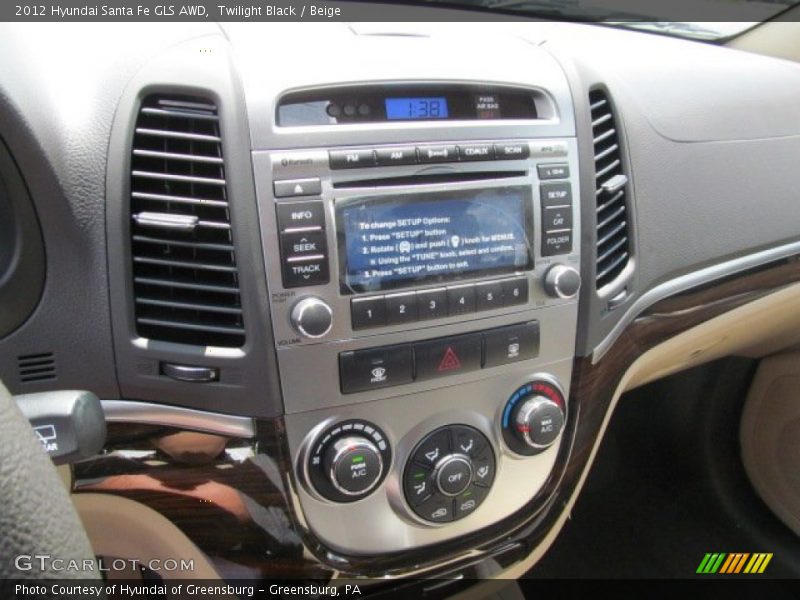 Twilight Black / Beige 2012 Hyundai Santa Fe GLS AWD