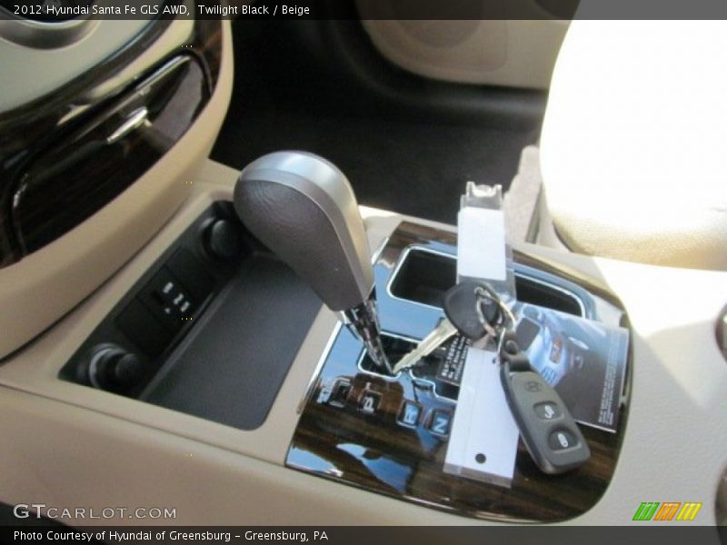 Twilight Black / Beige 2012 Hyundai Santa Fe GLS AWD