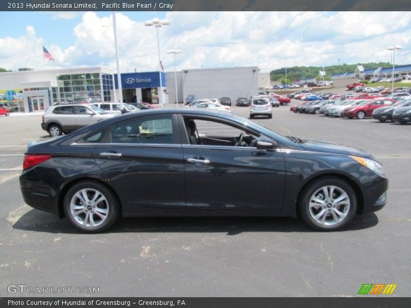 Pacific Blue Pearl / Gray 2013 Hyundai Sonata Limited