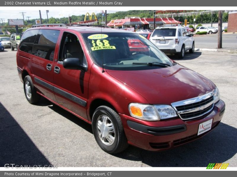 Medium Redfire Metallic / Medium Gray 2002 Chevrolet Venture LS