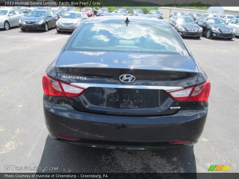 Pacific Blue Pearl / Gray 2013 Hyundai Sonata Limited