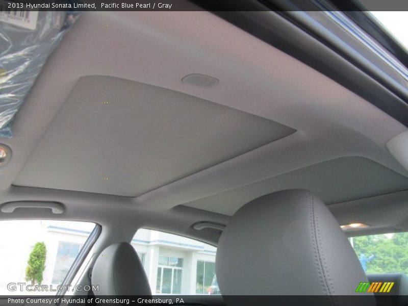 Pacific Blue Pearl / Gray 2013 Hyundai Sonata Limited