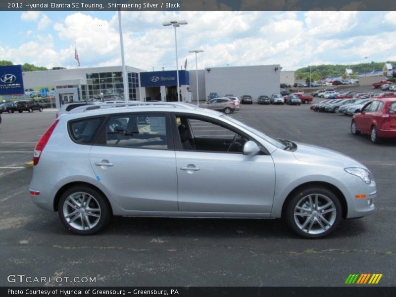 Shimmering Silver / Black 2012 Hyundai Elantra SE Touring