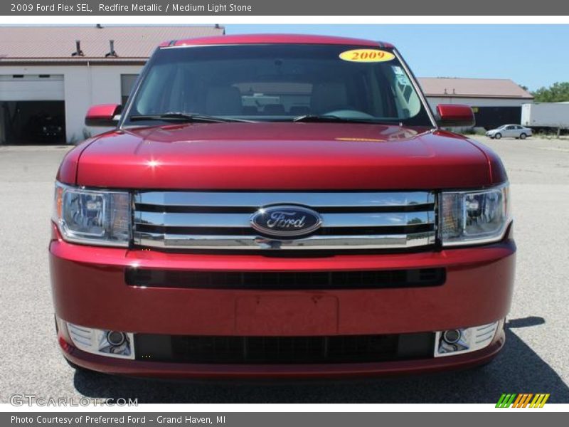Redfire Metallic / Medium Light Stone 2009 Ford Flex SEL