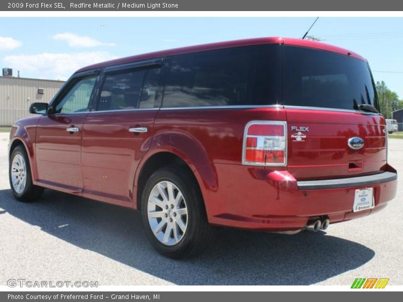 Redfire Metallic / Medium Light Stone 2009 Ford Flex SEL