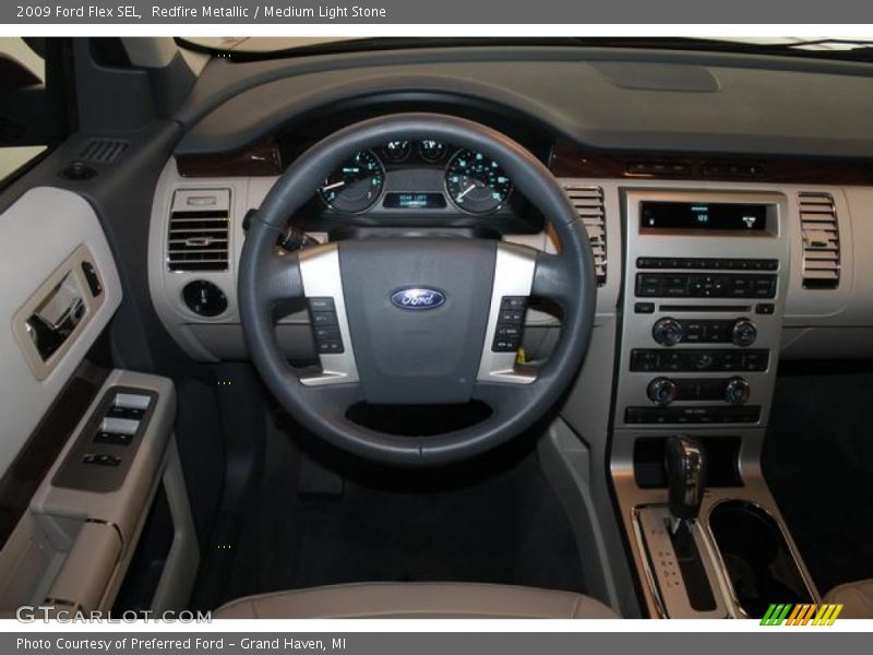 Redfire Metallic / Medium Light Stone 2009 Ford Flex SEL
