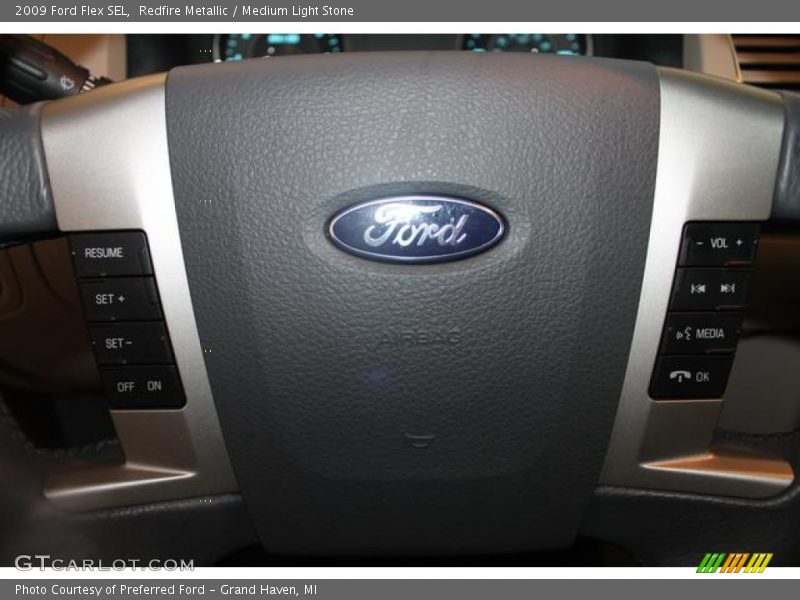 Redfire Metallic / Medium Light Stone 2009 Ford Flex SEL