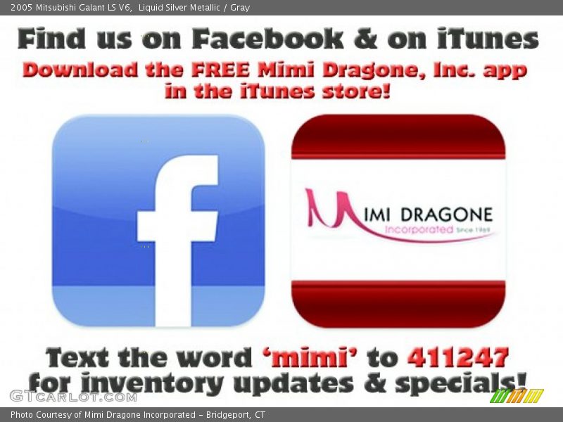 Liquid Silver Metallic / Gray 2005 Mitsubishi Galant LS V6