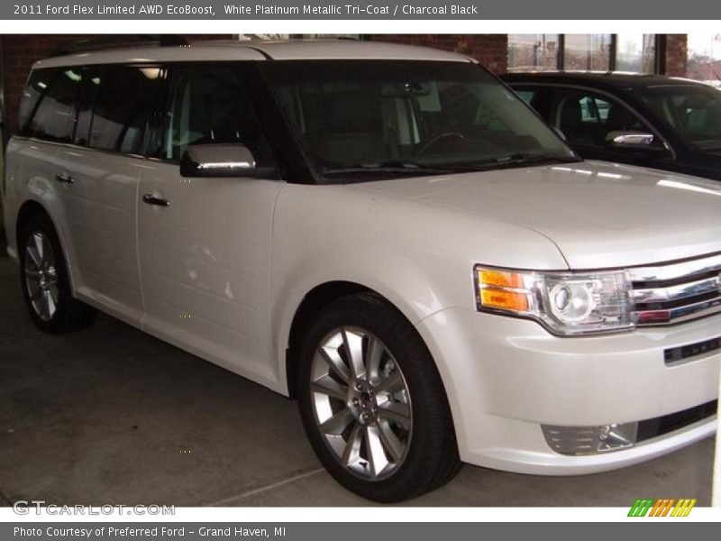 White Platinum Metallic Tri-Coat / Charcoal Black 2011 Ford Flex Limited AWD EcoBoost