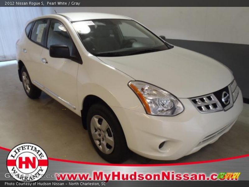 Pearl White / Gray 2012 Nissan Rogue S