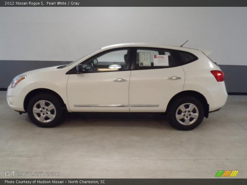 Pearl White / Gray 2012 Nissan Rogue S