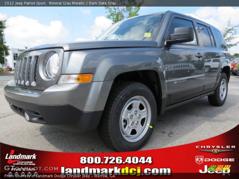 Mineral Gray Metallic / Dark Slate Gray 2012 Jeep Patriot Sport
