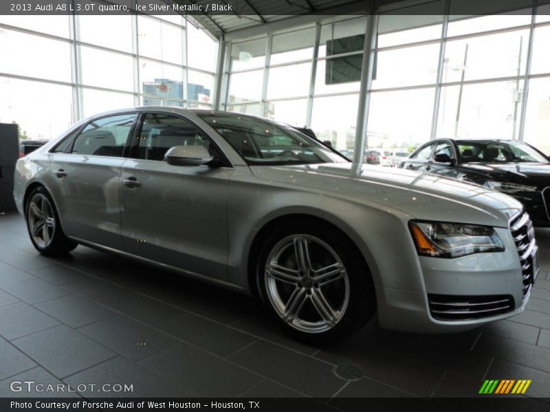 Ice Silver Metallic / Black 2013 Audi A8 L 3.0T quattro