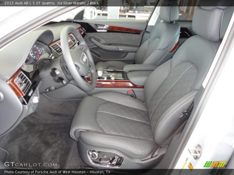 Ice Silver Metallic / Black 2013 Audi A8 L 3.0T quattro