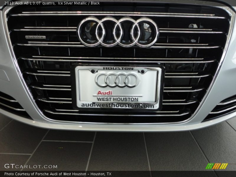 Ice Silver Metallic / Black 2013 Audi A8 L 3.0T quattro