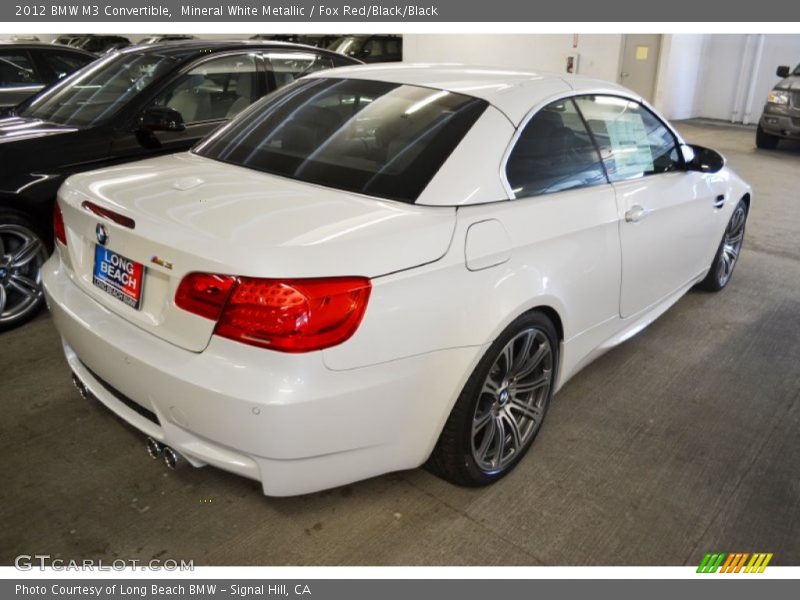 Mineral White Metallic / Fox Red/Black/Black 2012 BMW M3 Convertible