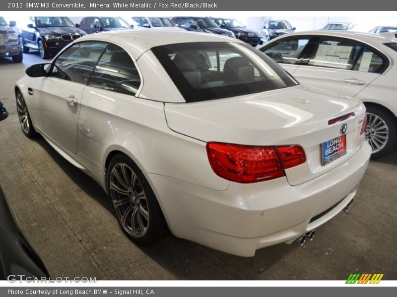 Mineral White Metallic / Fox Red/Black/Black 2012 BMW M3 Convertible
