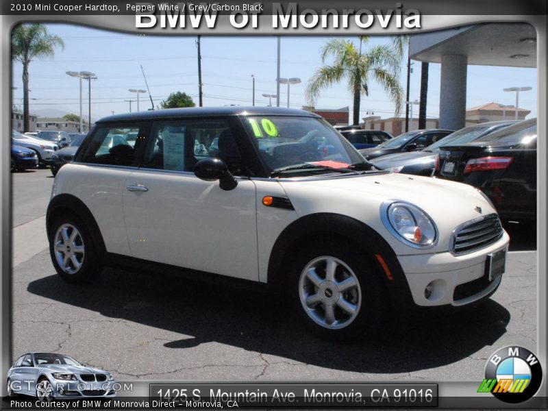 Pepper White / Grey/Carbon Black 2010 Mini Cooper Hardtop