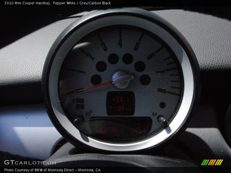 Pepper White / Grey/Carbon Black 2010 Mini Cooper Hardtop