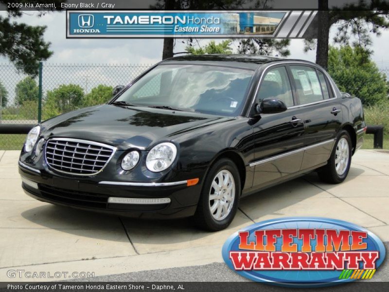 Ebony Black / Gray 2009 Kia Amanti