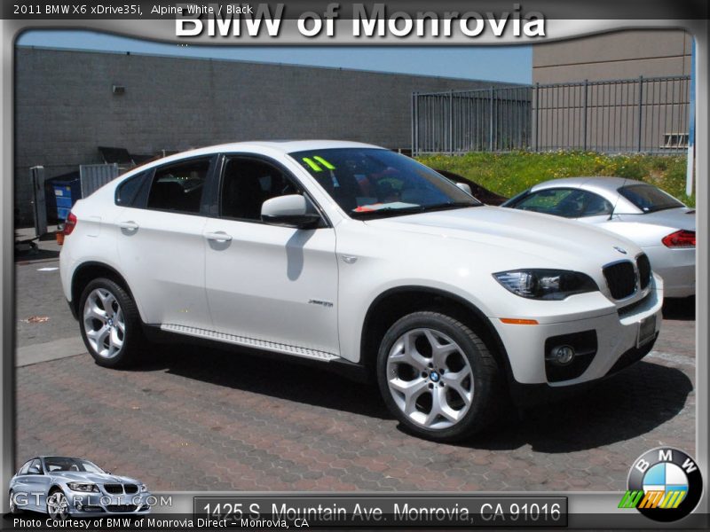 Alpine White / Black 2011 BMW X6 xDrive35i