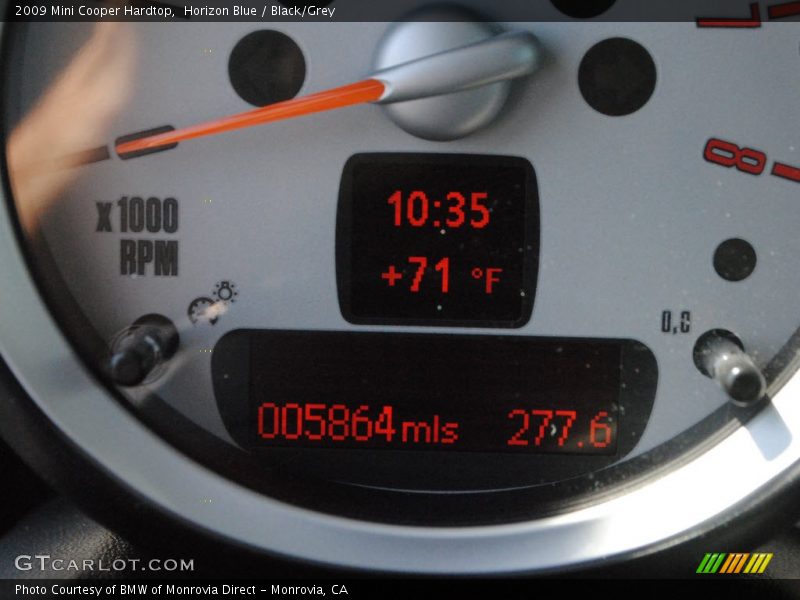 Horizon Blue / Black/Grey 2009 Mini Cooper Hardtop