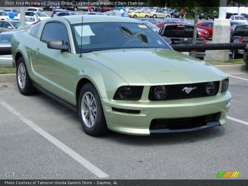 Legend Lime Metallic / Dark Charcoal 2005 Ford Mustang V6 Deluxe Coupe