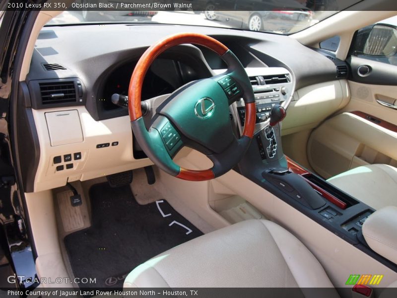 Obsidian Black / Parchment/Brown Walnut 2010 Lexus RX 350