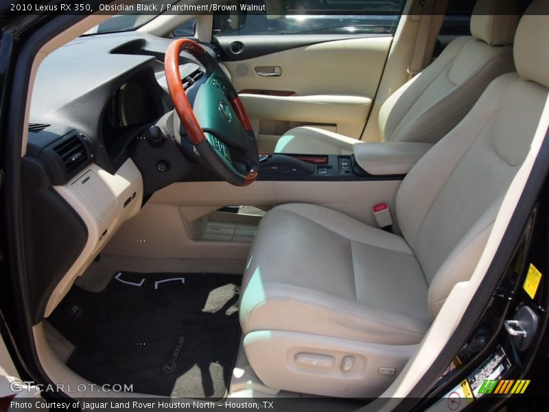 Obsidian Black / Parchment/Brown Walnut 2010 Lexus RX 350