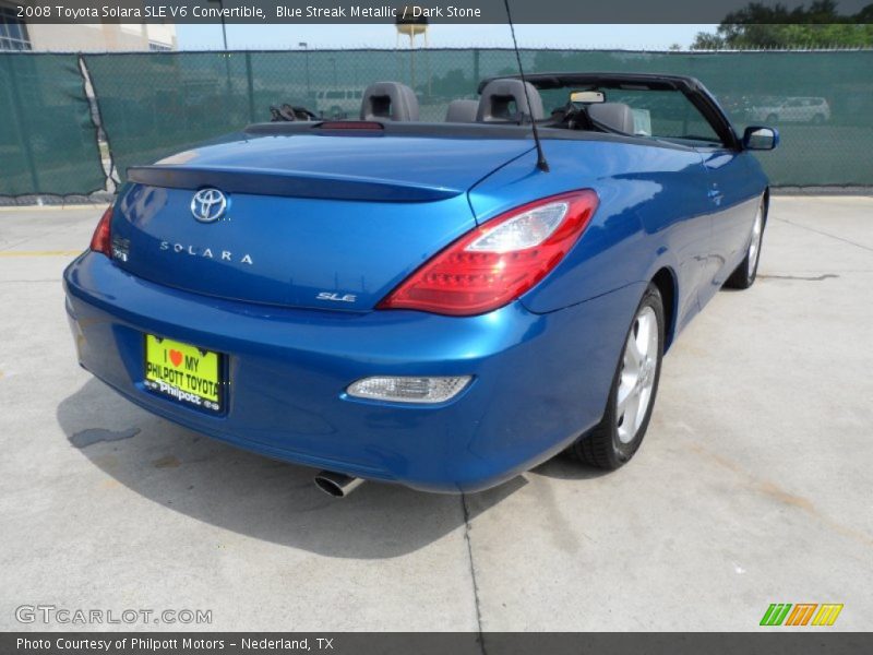 Blue Streak Metallic / Dark Stone 2008 Toyota Solara SLE V6 Convertible