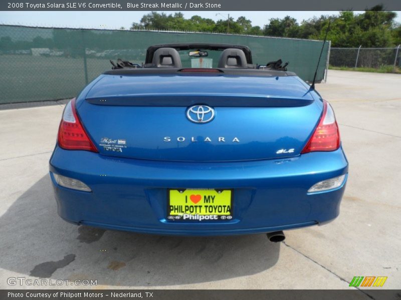 Blue Streak Metallic / Dark Stone 2008 Toyota Solara SLE V6 Convertible