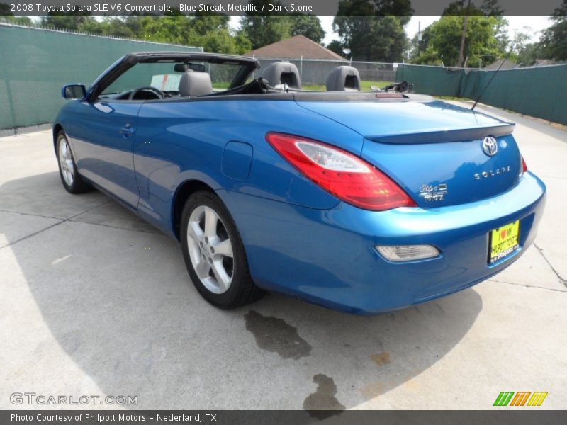 Blue Streak Metallic / Dark Stone 2008 Toyota Solara SLE V6 Convertible