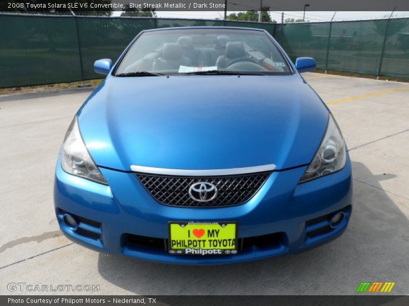 Blue Streak Metallic / Dark Stone 2008 Toyota Solara SLE V6 Convertible