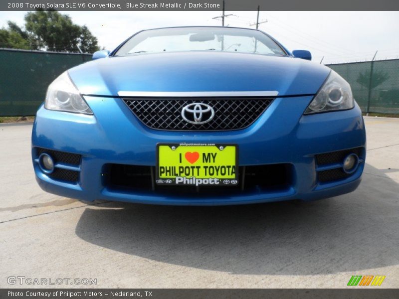 Blue Streak Metallic / Dark Stone 2008 Toyota Solara SLE V6 Convertible