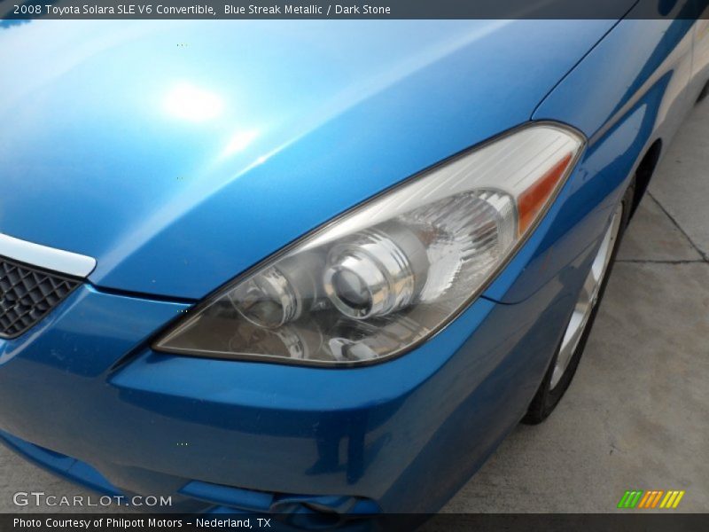 Blue Streak Metallic / Dark Stone 2008 Toyota Solara SLE V6 Convertible