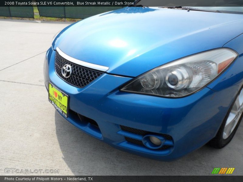 Blue Streak Metallic / Dark Stone 2008 Toyota Solara SLE V6 Convertible
