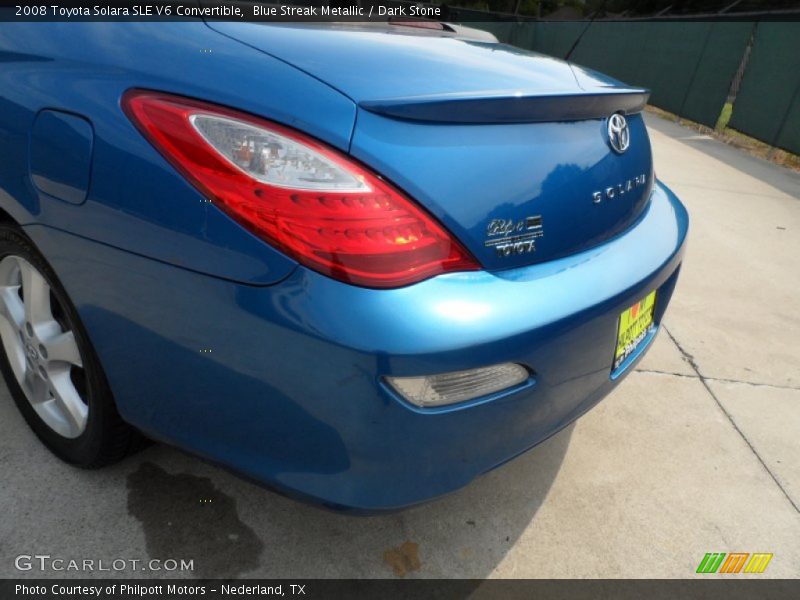Blue Streak Metallic / Dark Stone 2008 Toyota Solara SLE V6 Convertible